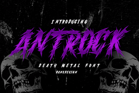 Antrock Font Review for Metal-Inspired Branding and Design