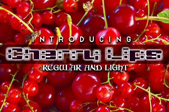 Cherry Lips: A Playful Display Font for Editorial Design and Branding