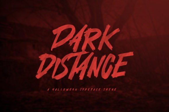 Dark Distance Display Font for Handmade Products and Craft Projects