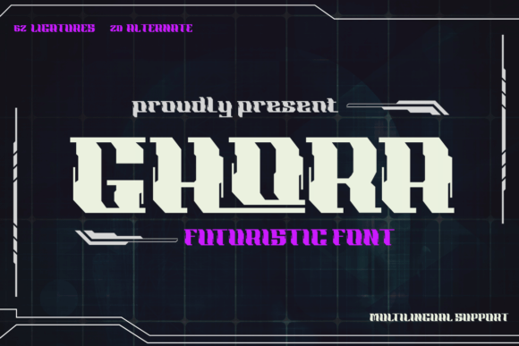 Ghora: A Futuristic Display Font for Editorial Design