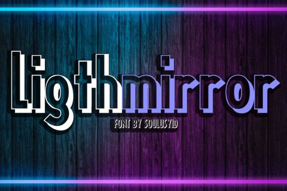 Ligthmirror Display Font for Handmade Product Labels and Branding