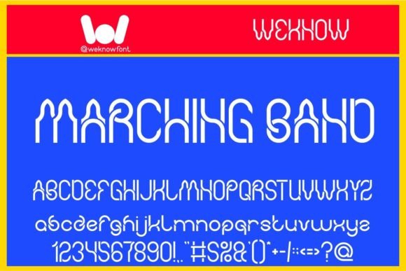 Marching Band Display Font for Handmade Product Branding