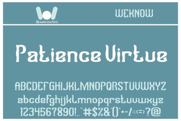 Patience Virtue Display Font for Campaign Design Workflows