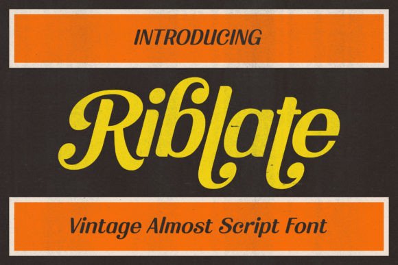 Riblate: A Vintage Retro Pop Casual Font for Handmade Product Design