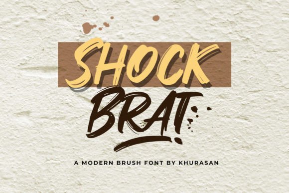 Shock Brat: A Playful Brush Font for Handmade Products and Branding