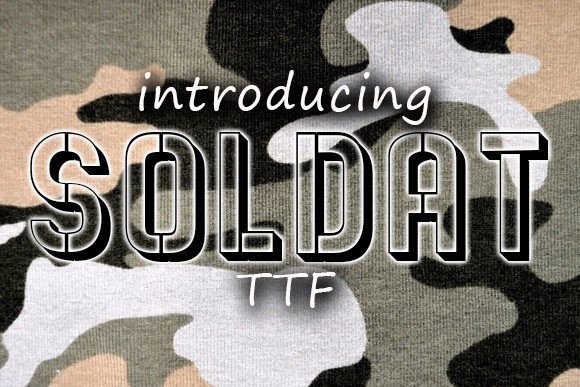 Soldat: A 3D Stencil Display Font for Bold Marketing Graphics