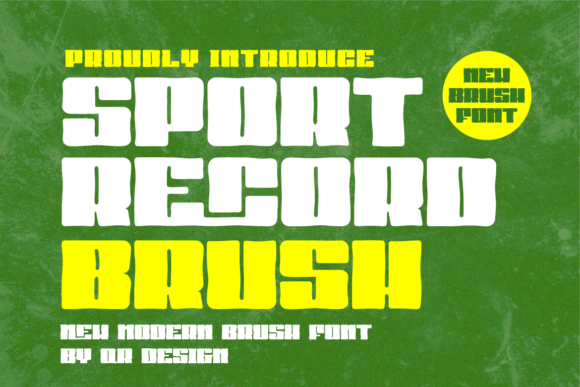 Sport Record Brush Font: A Bold Display Typeface for Small Business Branding