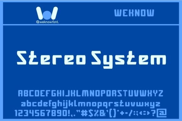 Stereo System Display Font for Handmade Product Creators